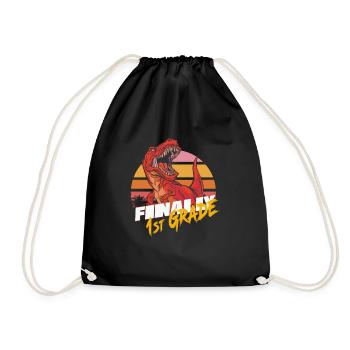 Finally 1st Grade, First Grader - Drawstring Bag - black - Front