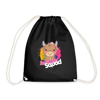 Équipe de 3e année - Élève de troisième année - Sac de sport léger - noir - Devant