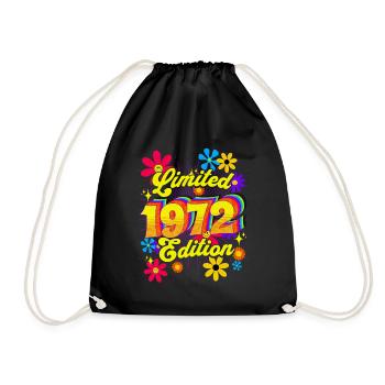 Rétro et Vintage 1972 Femme 50 Ans Anniversaire - Sac de sport léger - noir - Devant