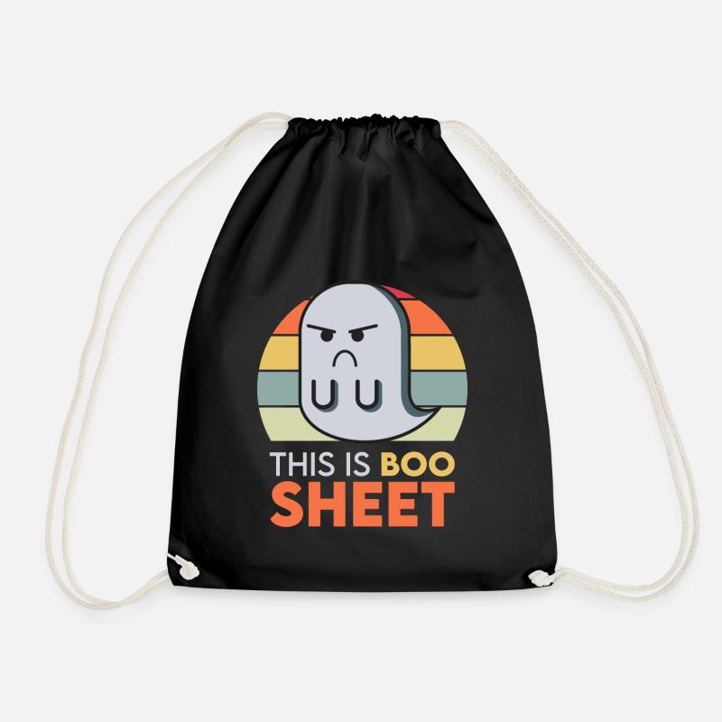 This Is Boo Sheet - Drawstring Bag - black