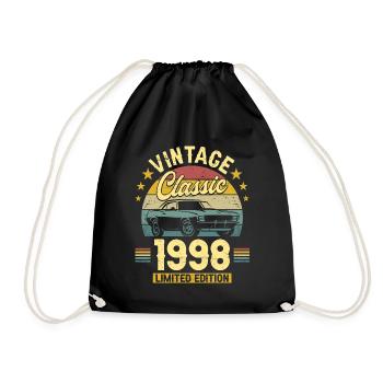 Voiture Vintage 1998 25 Ans Anniversaire - Sac de sport léger - noir - Devant