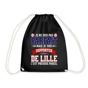 Supporter Football Lille Foot Fier Lillois - Sac de sport léger - noir - Devant