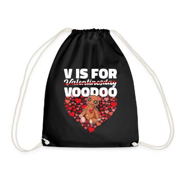 Cadeau d’amour de poupée vaudou de la Saint-Valentin - Sac de sport léger - noir - Devant