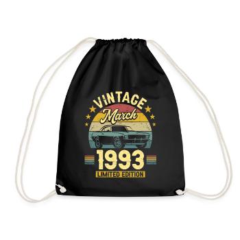 Vintage Mars 1993 30 Ans Anniversaire - Sac de sport léger - noir - Devant