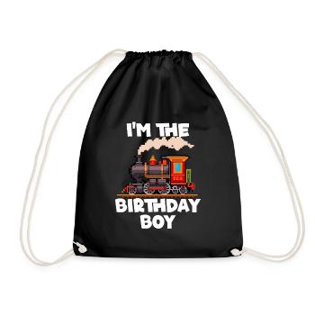 Im The Birthday Boy Train - Turnbeutel - Schwarz - Vorne