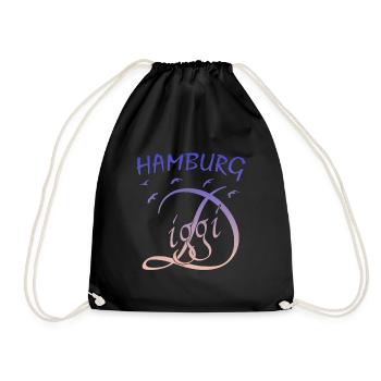 Hamburg Diggi - Turnbeutel - Schwarz - Vorne