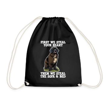 Terre-Neuve Dog First We Steal Your Heart - Sac de sport léger - noir - Devant
