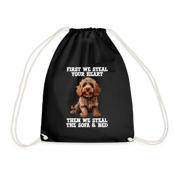Cockapoo d’abord nous volons votre cœur - Sac de sport léger - noir - Devant