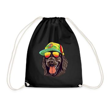 Cooler Rasta Black Retriever Bunt - Turnbeutel - Schwarz - Vorne