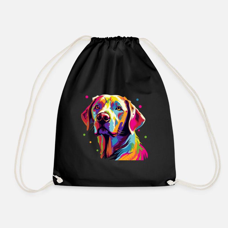 Labrador Hund Bunt - Turnbeutel - Schwarz