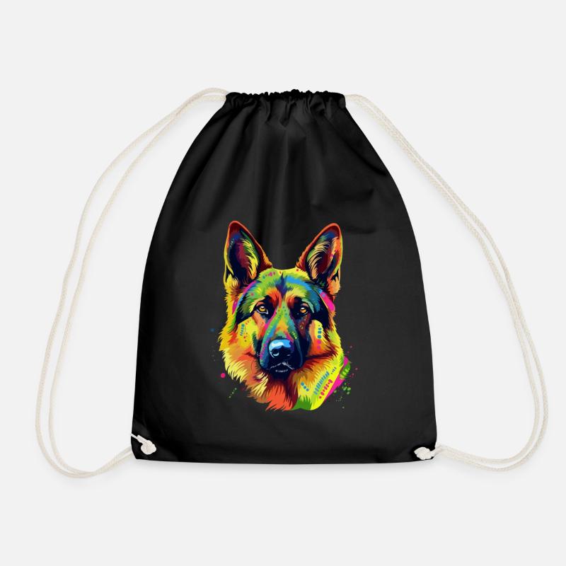 Deutscher Schäferhund Bunt - Turnbeutel - Schwarz