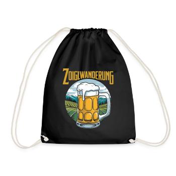 Zoiglwanderung Goldsteig Oberpfälzer Wald Bier - Turnbeutel - Schwarz - Vorne