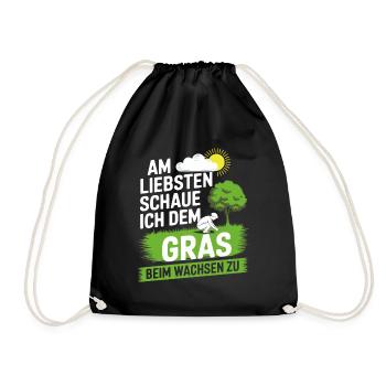 Gras Beim Wachsen zuschauen heiliger Rasen Gärtner - Turnbeutel - Schwarz - Vorne