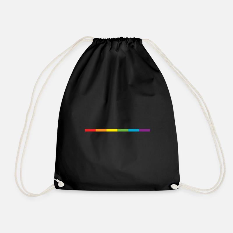 lgtb slim flag - Drawstring Bag - black