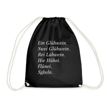 Glühwein-Abend - Turnbeutel - Schwarz - Vorne