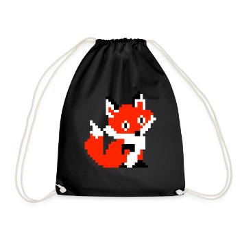 Fox Fox Paw Pixel Design rétro chemise cadeau - Sac de sport léger - noir - Devant