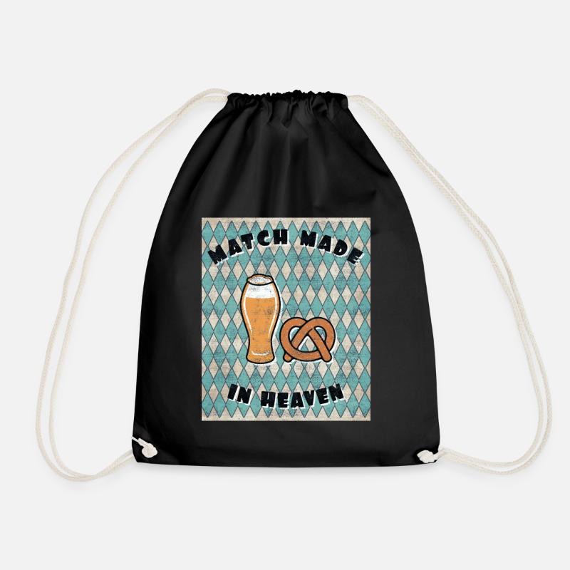 Pretzel gift bakery gift pretzel baker - Drawstring Bag - black