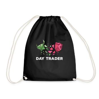 Stock Exchange for Day Trader - Drawstring Bag - black - Front