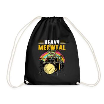Tambour lourd Meowtal tambour - Sac de sport léger - noir - Devant