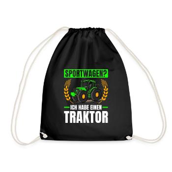 Landwirtschaft Sportwagen? Ich Habe Einen Traktor - Turnbeutel - Schwarz - Vorne