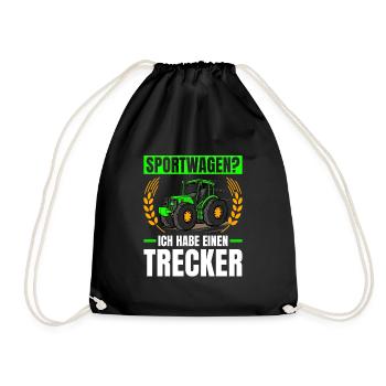 Sportwagen? Ich Habe Einen Trecker Traktor - Turnbeutel - Schwarz - Vorne