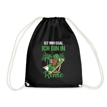 Pensionierung Ist Mir Egal Ich Bin In Rente - Turnbeutel - Schwarz - Vorne