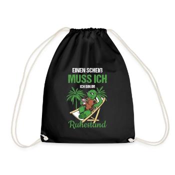 Einen Scheiß Muss Ich Ich Bin Im Ruhestand Rente - Turnbeutel - Schwarz - Vorne