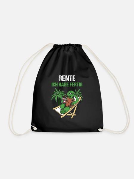 Pensionierung Rente Ich Habe Fertig Rente - Turnbeutel - Schwarz