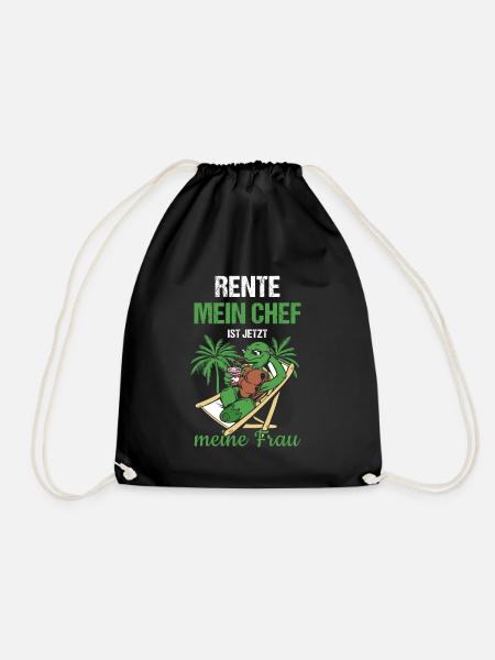 Rente Mein Chef Ist Jetzt Meine Frau Rente - Turnbeutel - Schwarz