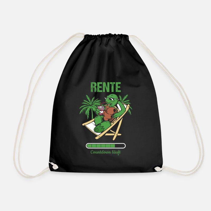 Pensionierung Rente Countdown Läuft Rente - Turnbeutel - Schwarz