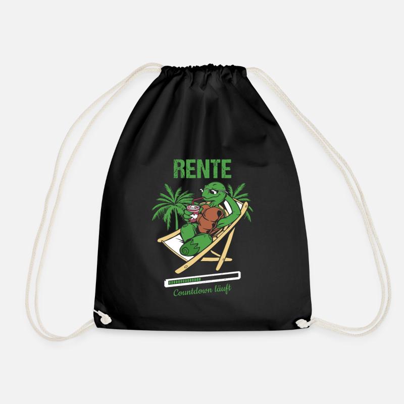 Pensionierung Rente Countdown Läuft Rente - Turnbeutel - Schwarz