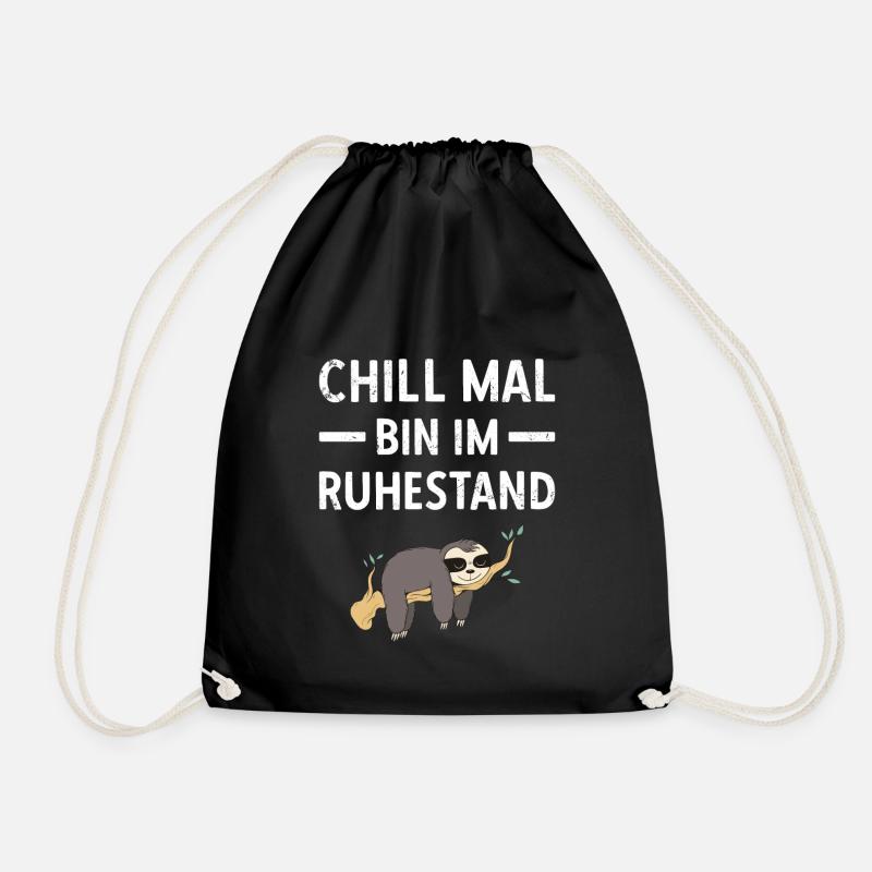 Pensionierung Chill Mal Bin Im Ruhestand Rente - Turnbeutel - Schwarz