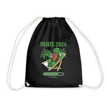 Rente 2024 Loading... Rente 2024 - Turnbeutel - Schwarz - Vorne