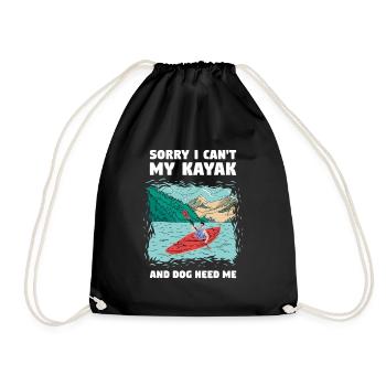 Mon kayak et mon chien n’ont pas besoin de moi Kayak en eau vive - Sac de sport léger - noir - Devant