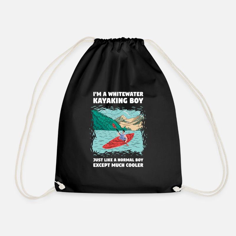 Whitewater Kayaking Boy Like A Normal Boy - Turnbeutel - Schwarz
