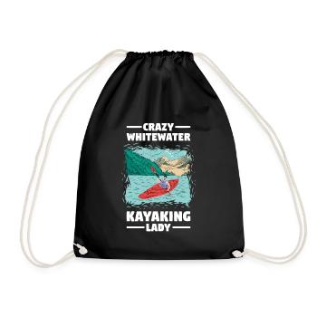 Crazy Whitewater Kayaking Lady - Sac de sport léger - noir - Devant