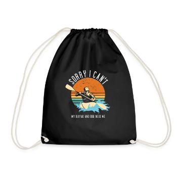 Mon kayak et mon chien n’ont pas besoin de moi Kayak en eau vive - Sac de sport léger - noir - Devant