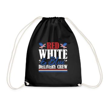 Vétéran US Flag Red White & Blue Delivery Crew - Sac de sport léger - noir - Devant