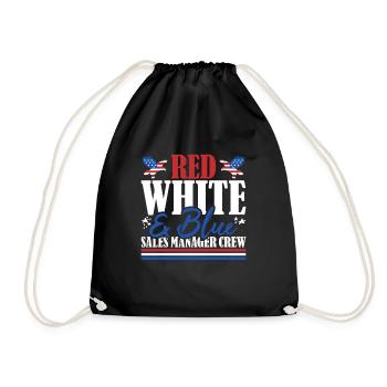 Vétéran US Flag Red White & Blue Directeur des ventes - Sac de sport léger - noir - Devant