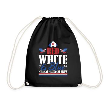 Veteran US Flag Red White & Blue Medical Assistant - Turnbeutel - Schwarz - Vorne