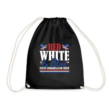 Veteran US Flag Red White & Blue Event Coordinator - Turnbeutel - Schwarz - Vorne