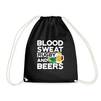 Blood Sweat And Beers Afrique du Sud Rugby - Sac de sport léger - noir - Devant