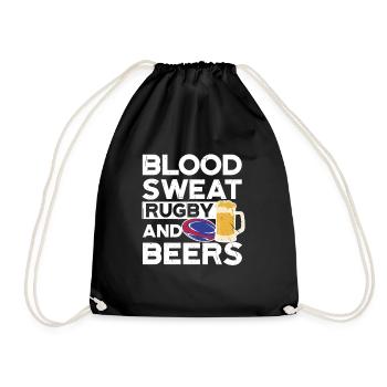 Blood Sweat And Beers France Rugby - Drawstring Bag - black - Front