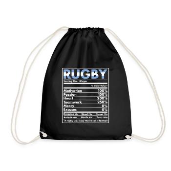 Nutrition Argentina Rugby - Drawstring Bag - black - Front