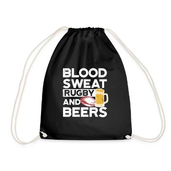 Blood Sweat Rugby et bières Japon Rugby - Sac de sport léger - noir - Devant