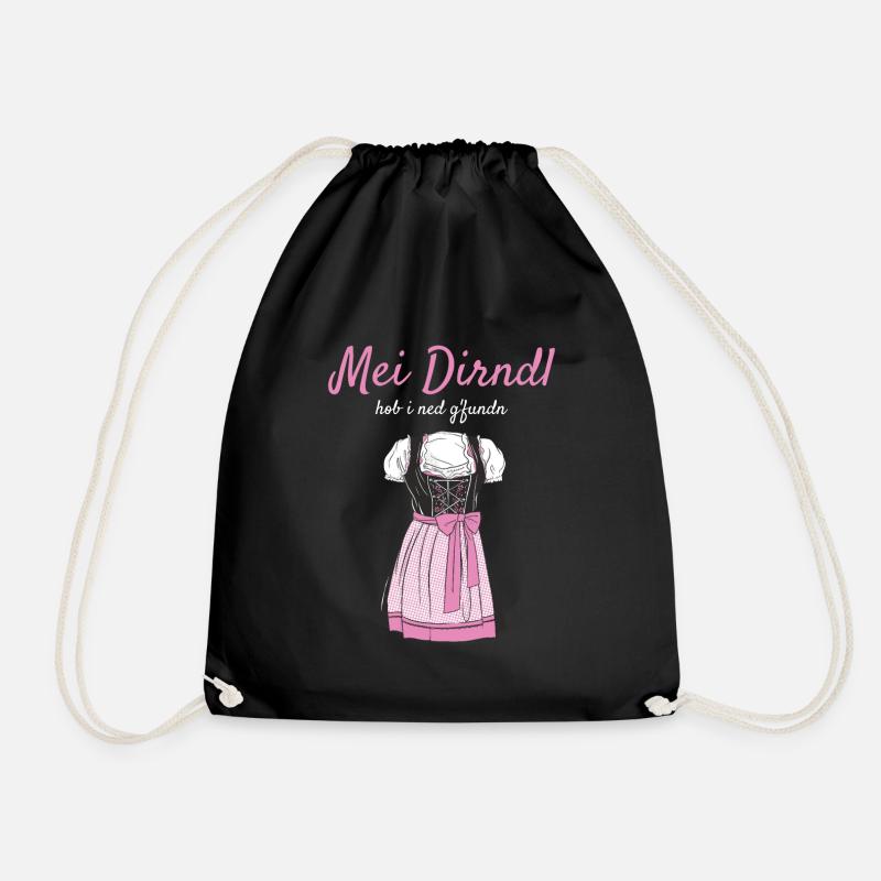 Volksfest Mei Dirndl Hob I Ned G'fundn Dirndl - Turnbeutel - Schwarz