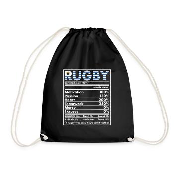 Nutrition Uruguay Rugby - Turnbeutel - Schwarz - Vorne