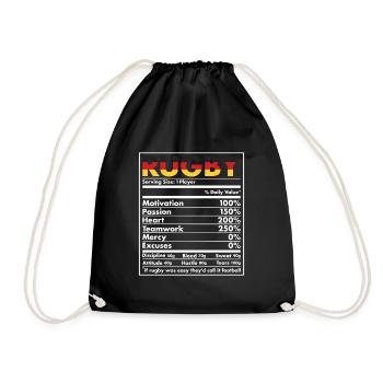 Nutrition Germany Rugby - Drawstring Bag - black - Front