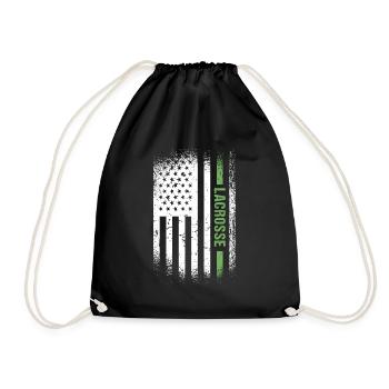 Sport Us Flag Lacrosse - Turnbeutel - Schwarz - Vorne