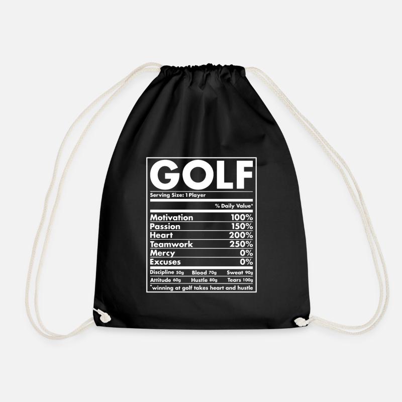 Sport Nutrition Golf - Turnbeutel - Schwarz